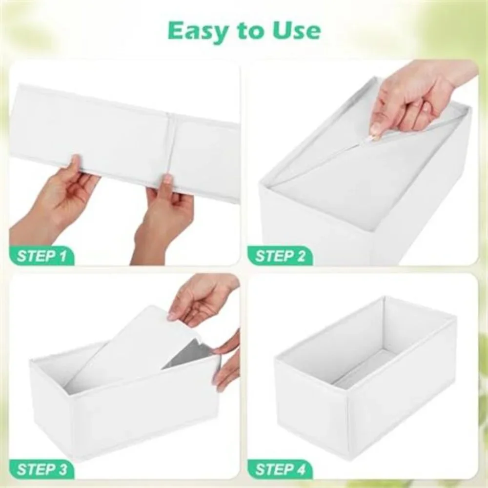 Drawer Organizer 16 Pack Fabric Clothing Storage Dividers Underwear Bras Socks